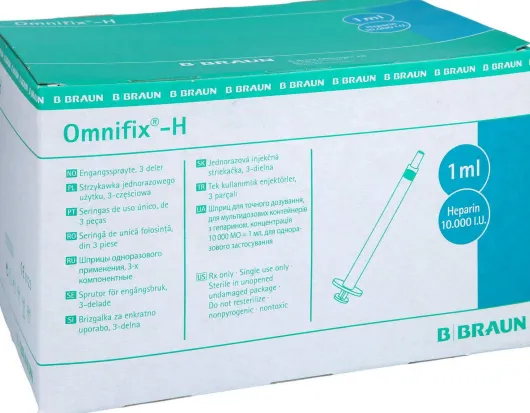 Omnifix Heparin 10.000i.E. Latexfrei Spritzen