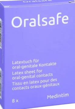 Oral Safe Latexschutztuch Erdbeere 8 Stk