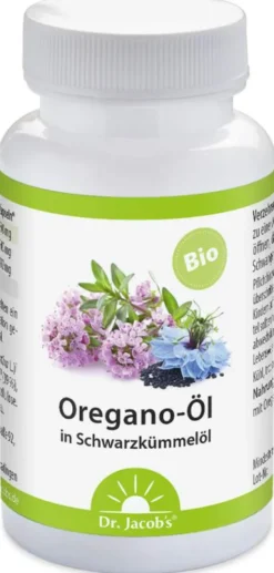 Oregano-Öl Schwarzkümmelöl Bio 60 Kapseln