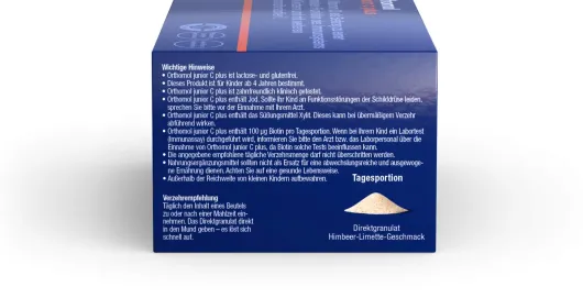 Orthomol Junior C Plus Granulat Himbeer-Limette 30 Stück