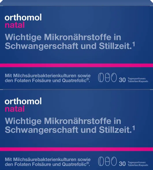 Orthomol Natal Tabletten-Kapseln Kombipackung 2 x 30 Portionen
