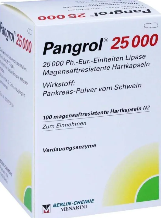 Pangrol 25000 100 Hartkapseln Mit Magensaftresistenten Überzug