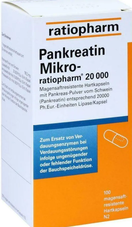 Pankreatin Mikro Ratiopharm 20000 100 Magensaftresistente Kapseln