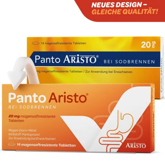Panto Aristo bei Sodbrennen 20 mg 14 magensaftresistente Tabletten