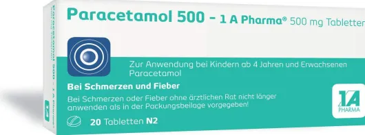 Paracetamol 500 1A Pharma 20 Tabletten