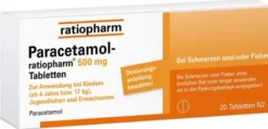 Paracetamol-ratiopharm 500 mg 20 Tabletten