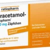 Paracetamol ratiopharm 1000 mg 10 Zäpfchen