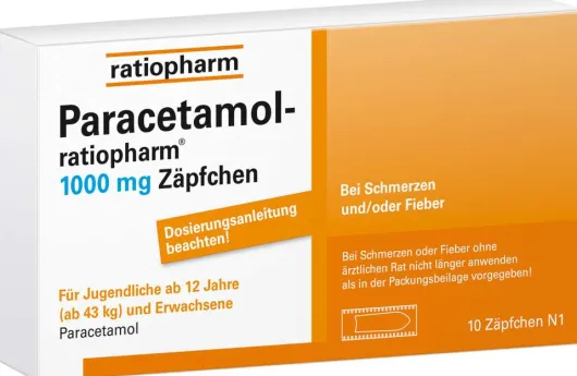 Paracetamol ratiopharm 1000 mg 10 Zäpfchen