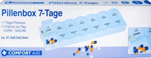 Pillenbox 7tage 2fächer Pro Tag Ca.2,5x6,5x21,5