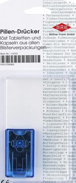 Pillen Drücker Blister Entnahmehilfe