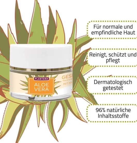 Plantana Aloe Vera Gesichtscreme Hyaluron & Vitamin E 50 ml