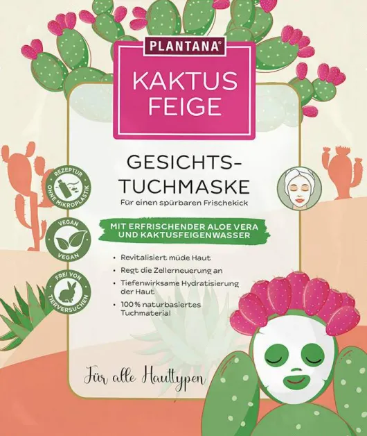 Plantana Kaktusfeige Gesichttuchmaske Mit Aloe Vera