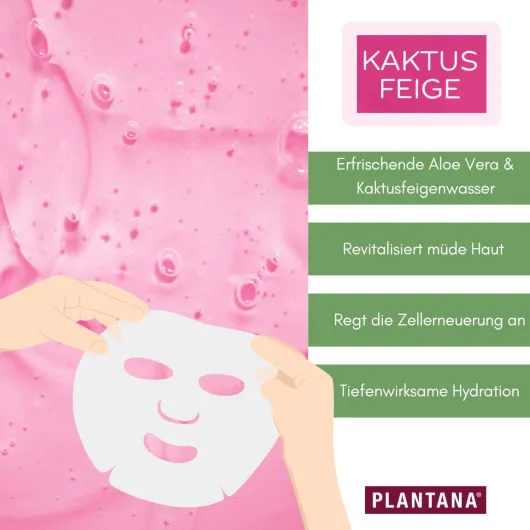 Plantana Kaktusfeige Gesichttuchmaske Mit Aloe Vera