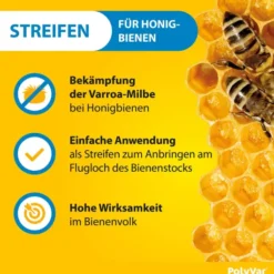 Polyvar Yellow 275 mg imprägnierter Streifen für den Bienenstock 10 Streifen