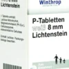 P Tabletten Weiß 8 mm 100 Tabletten