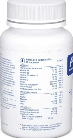 Pure Encapsulations Haut-Haare-Nägel 180 Kapseln