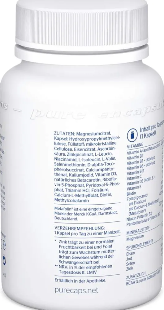 Pure Encapsulations Schwangerschafts-Formel 30 Kapseln