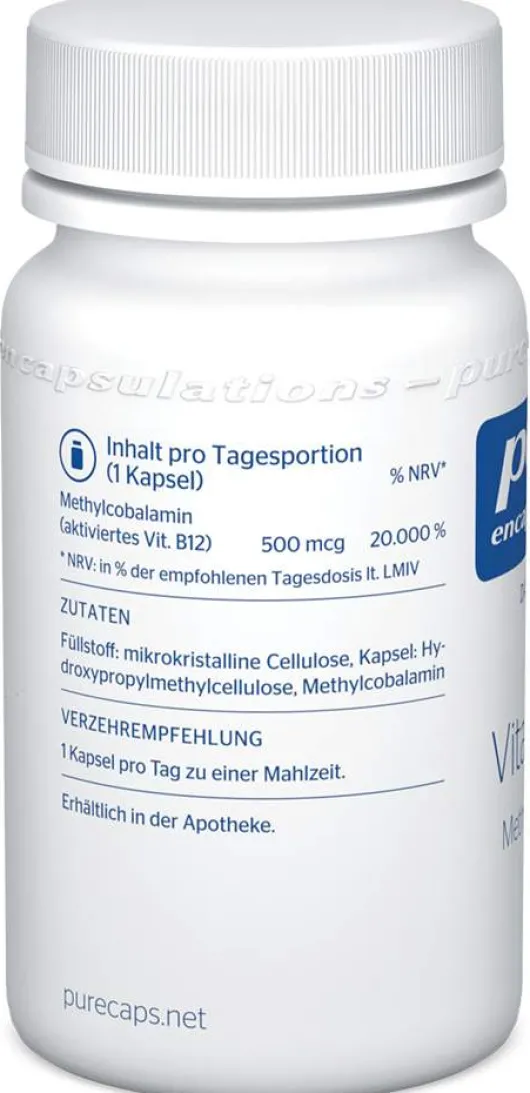 Pure Encapsulations Vitamin B12 Methylcobolamin 90 Kapseln