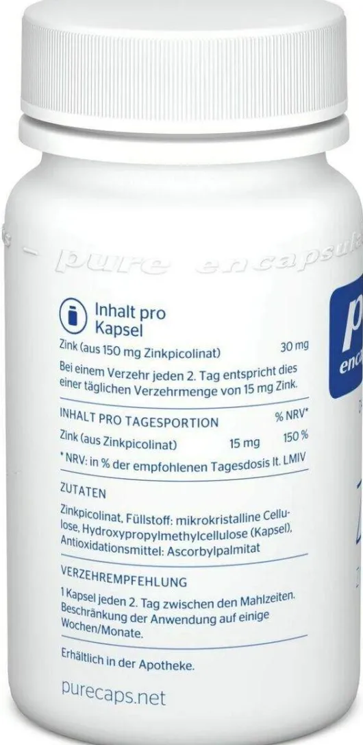 Pure Encapsulations Zink Zinkpicolinat 60 Kapseln