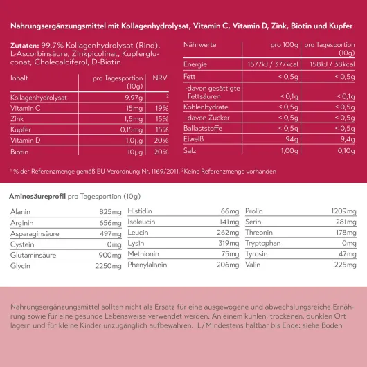 PureSGP Kollagen Peptide 300 g Pulver
