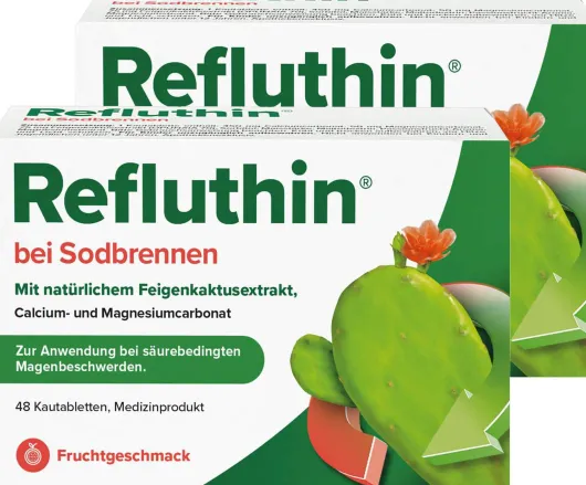 Refluthin Kautabletten Fruchtgeschmack 2 x 48 Stück
