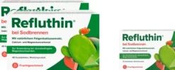 Refluthin Kautabletten Fruchtgeschmack 2 x 48 Stück + gratis 16 Kautabletten