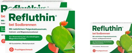 Refluthin Kautabletten Fruchtgeschmack 2 x 48 Stück + gratis 16 Kautabletten