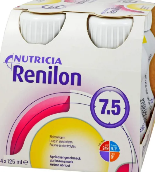 Renilon 7.5 Aprikosengeschmack Flüssig 4 X 125 ml