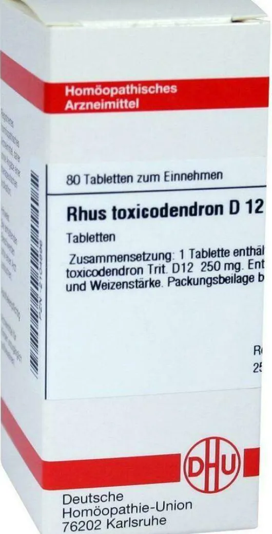 Rhus Toxicodendron D12 Dhu Tabletten 80 Tabletten
