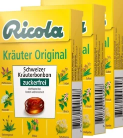 Ricola Box Kräuter zuckerfrei 3 x 50 g