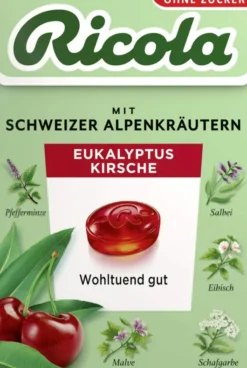 Ricola Eukalyptus Kirsche - Schweizer Hustenbonbons 50 G Bonbons