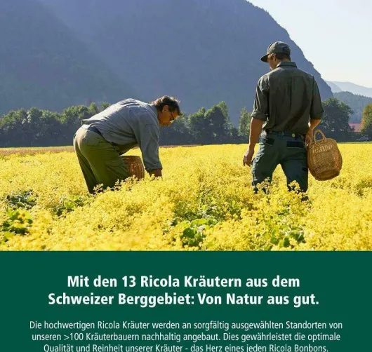 Ricola Eukalyptus Kirsche - Schweizer Hustenbonbons 50 G Bonbons