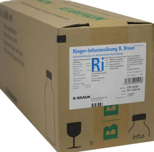 Ringer Lösung B.Braun Glas Infusionslösung 10 X 500 Ml...
