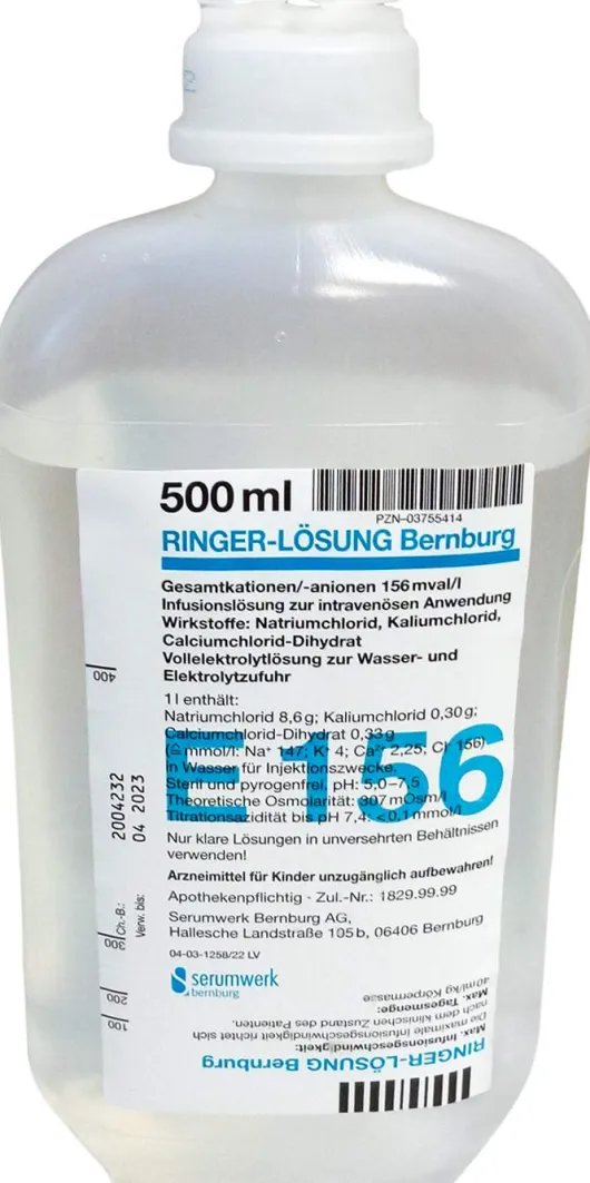 Ringer Lösung Bernburg Pe-Flaschen 10x500 ml Infusionslösung