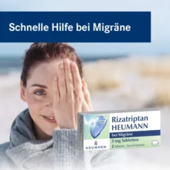 Rizatriptan Heumann bei Migräne 5 mg 2 Tabletten