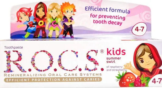 Rocs Kinder Himbeere + Erdbeere Zahnpasta