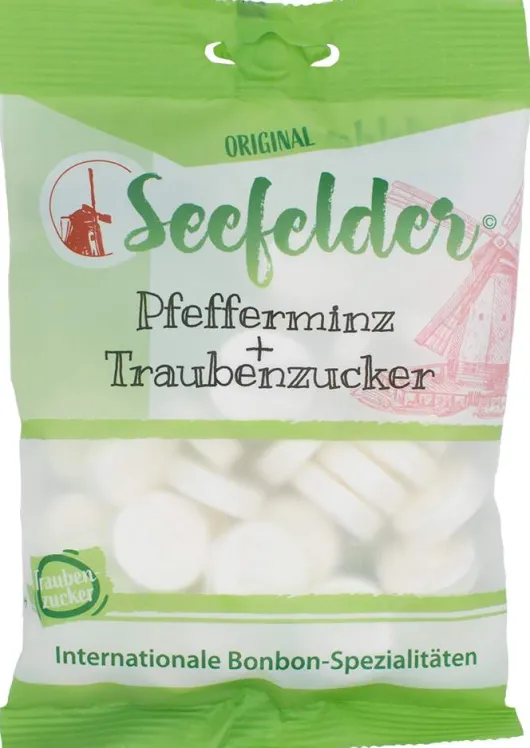 Seefelder Pfefferminz Plus Traubenzucker Beutel