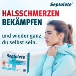 Septolete 3 mg + 1 mg 16 Lutschtabletten mit Eukalyptus-Geschmack
