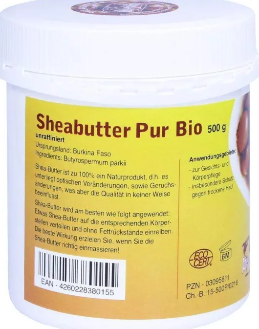 Sheabutter Pur Bio Creme Unraffiniert 500 G Creme