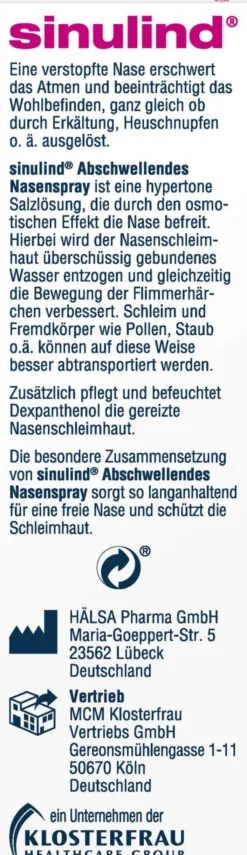 Sinulind Abschwellendes Nasenspray 15 ml