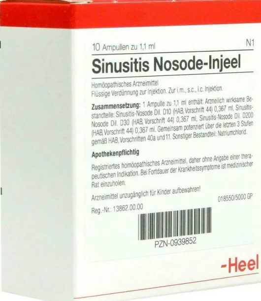 Sinusitis Nosode Injeel Ampullen 10 Ampullen