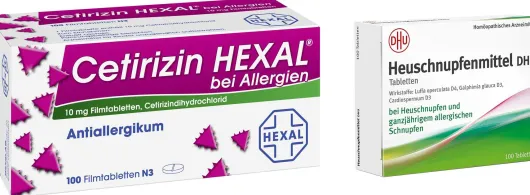Sparset Allergie Cetirizin Hexal 100 Filmtabletten bei Allergien + DHU Heuschnupfenmittel 100 Tabletten