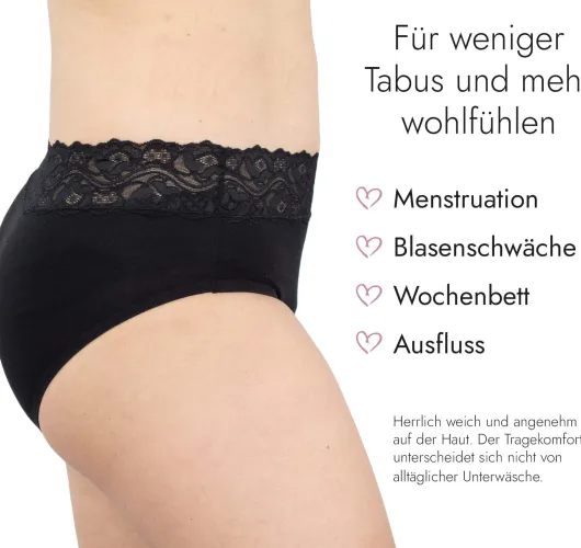 Spitzenslip mit Saugeinlage Größe 42-44 (L)