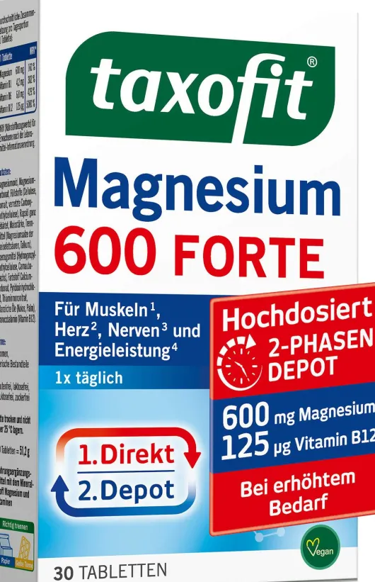 Taxofit Magnesium 600 Forte 2 Phasen Depot 30 Tabletten