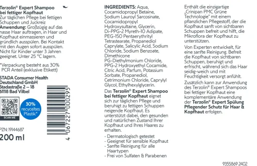 Terzolin Expert Shampoo bei fettiger Kopfhaut 3 x 200 ml