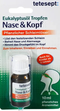 Tetesept Eukalyptusöl Tropfen Nase & Kopf 10 ml