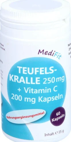 Teufelskralle 250 Mg+vitamin C 200 mg Kapseln 60 Stück