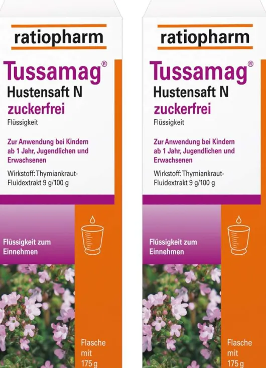 Tussamag Hustensaft N 2 x 175 g Saft zuckerfrei