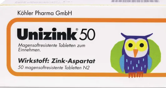 Unizink 50 magensaftresistente Tabletten 50 Stück