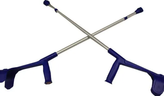 Unterarmkrücke Für Erwachsene Leichtmetall Blau 2 Stück